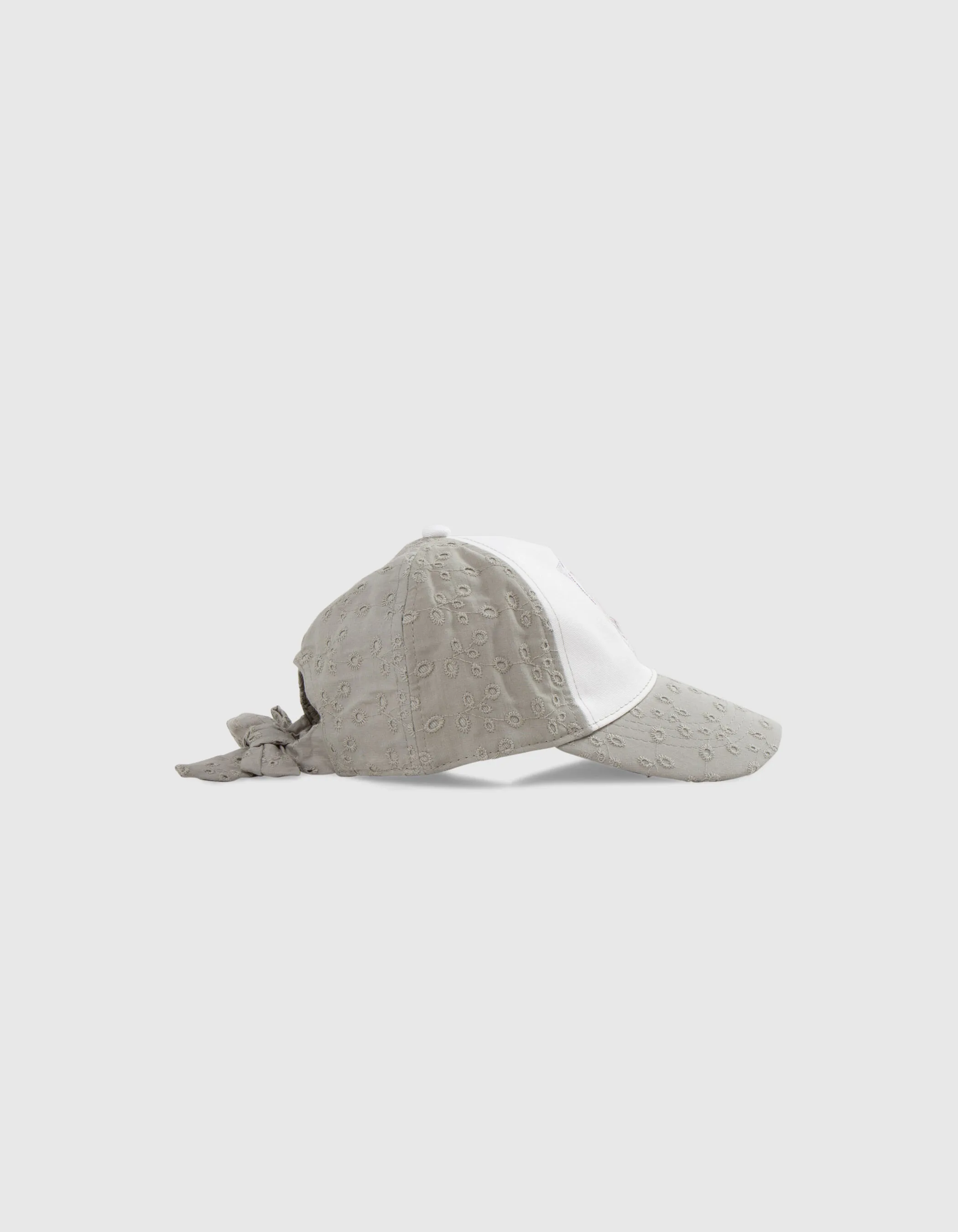 Casquette kaki broderie anglaise fille