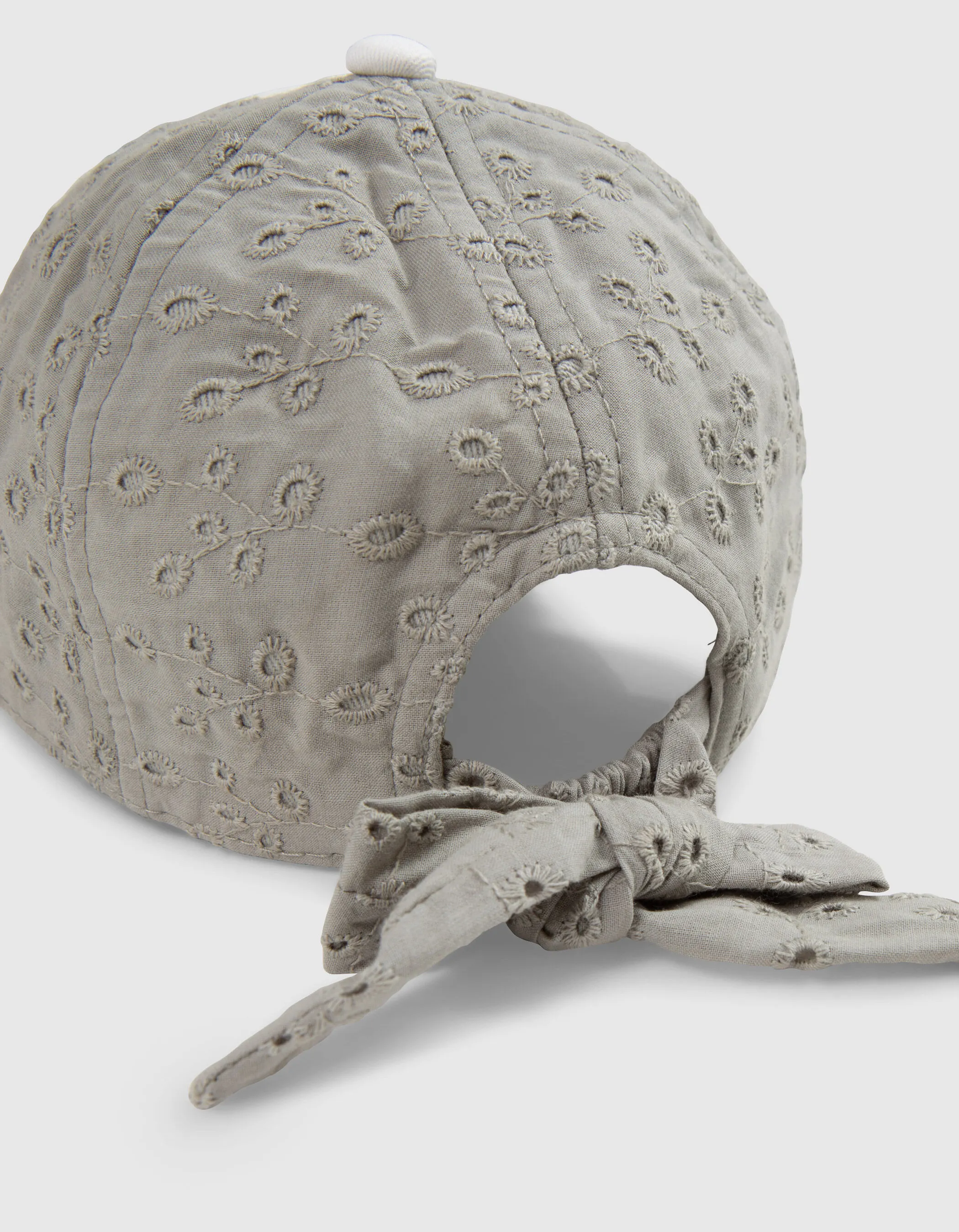 Casquette kaki broderie anglaise fille