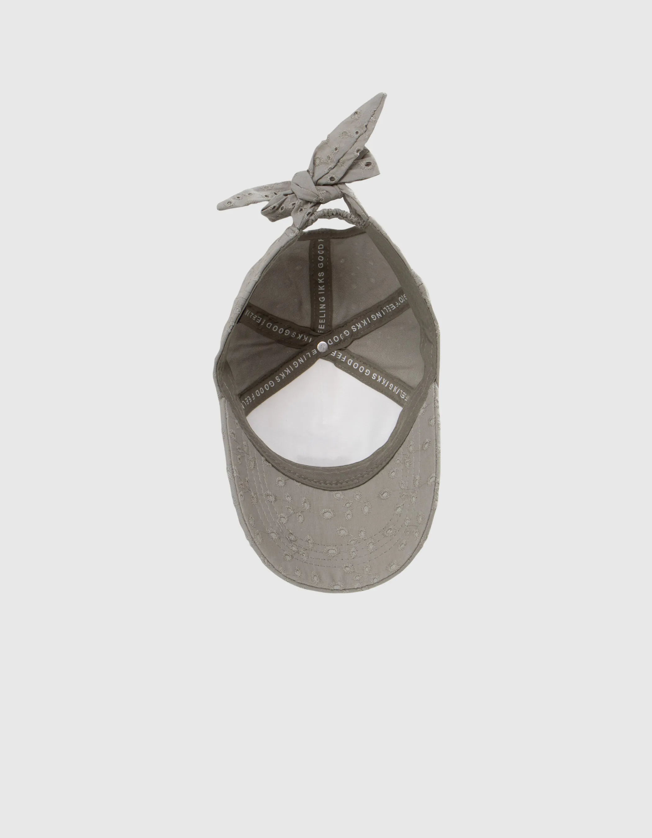 Casquette kaki broderie anglaise fille