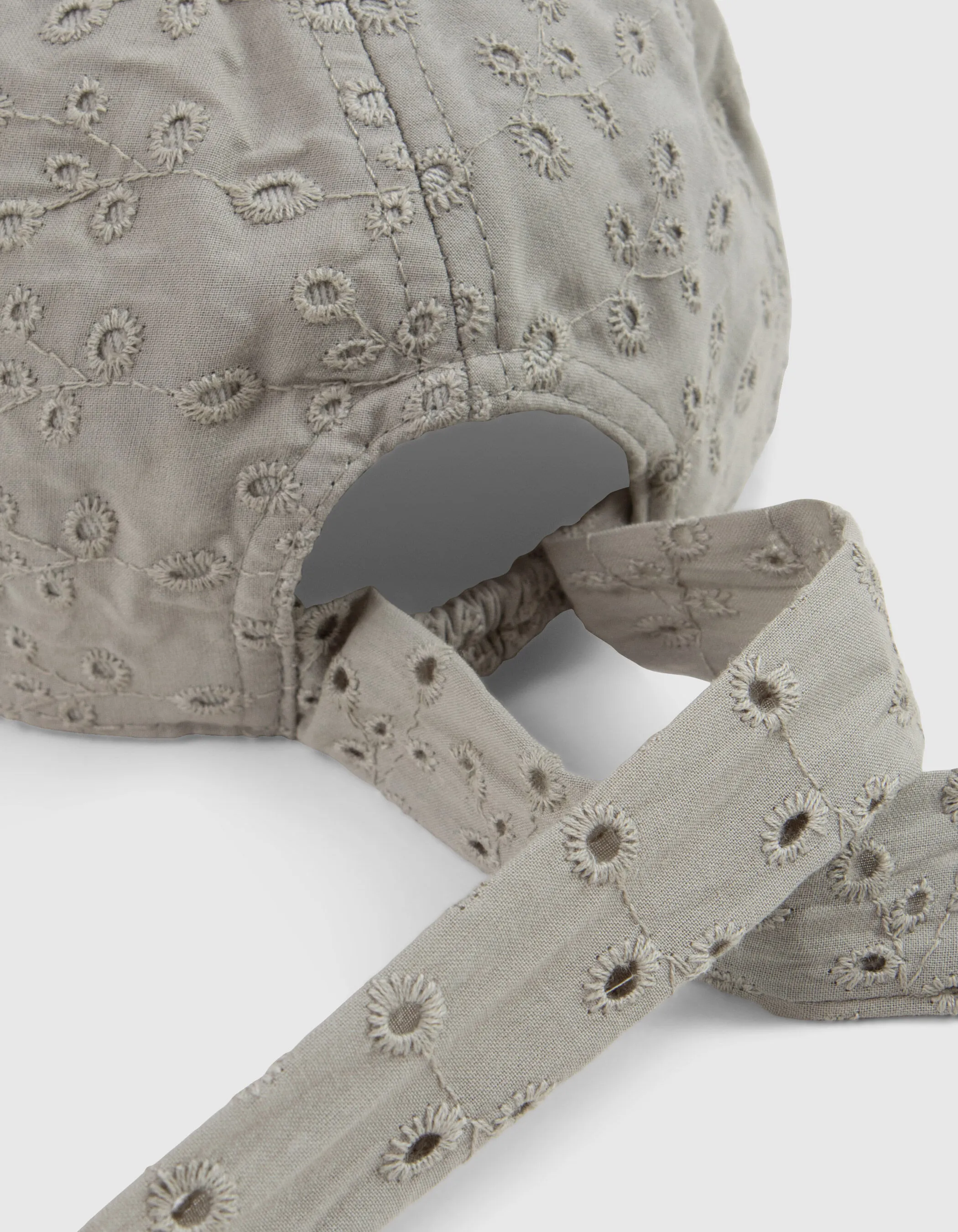 Casquette kaki broderie anglaise fille