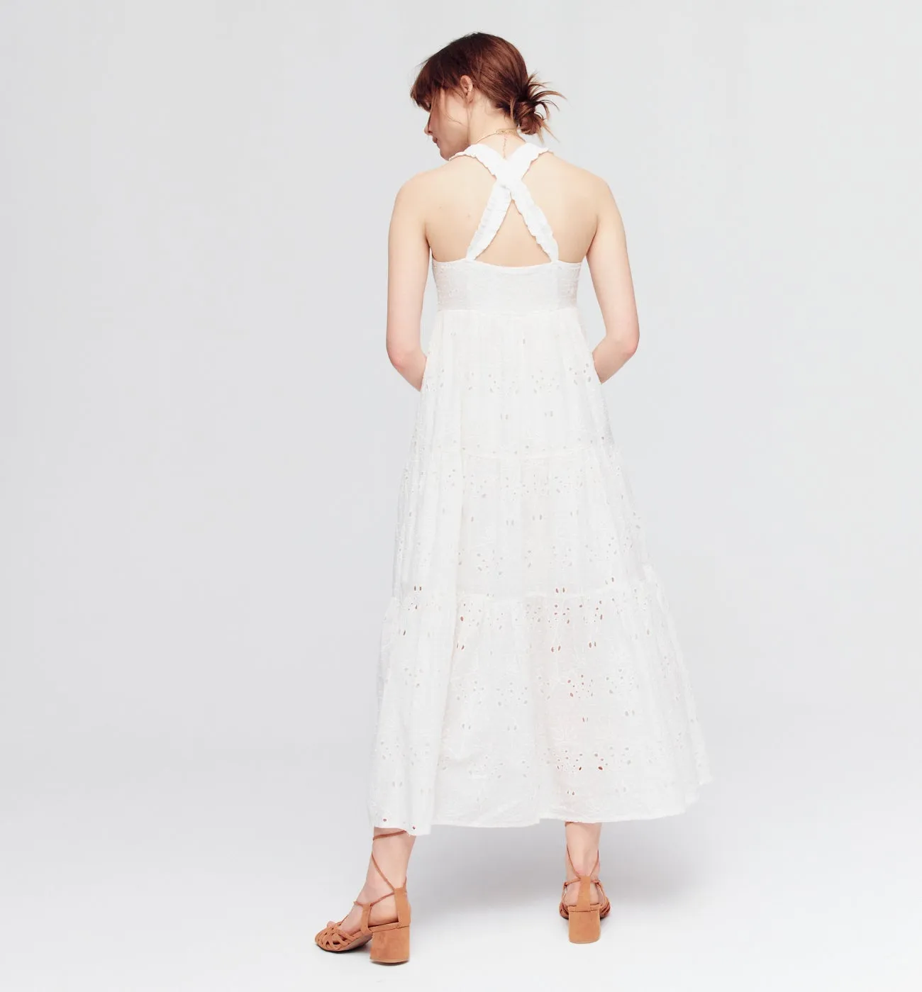 Robe en broderie anglaise - Ecru