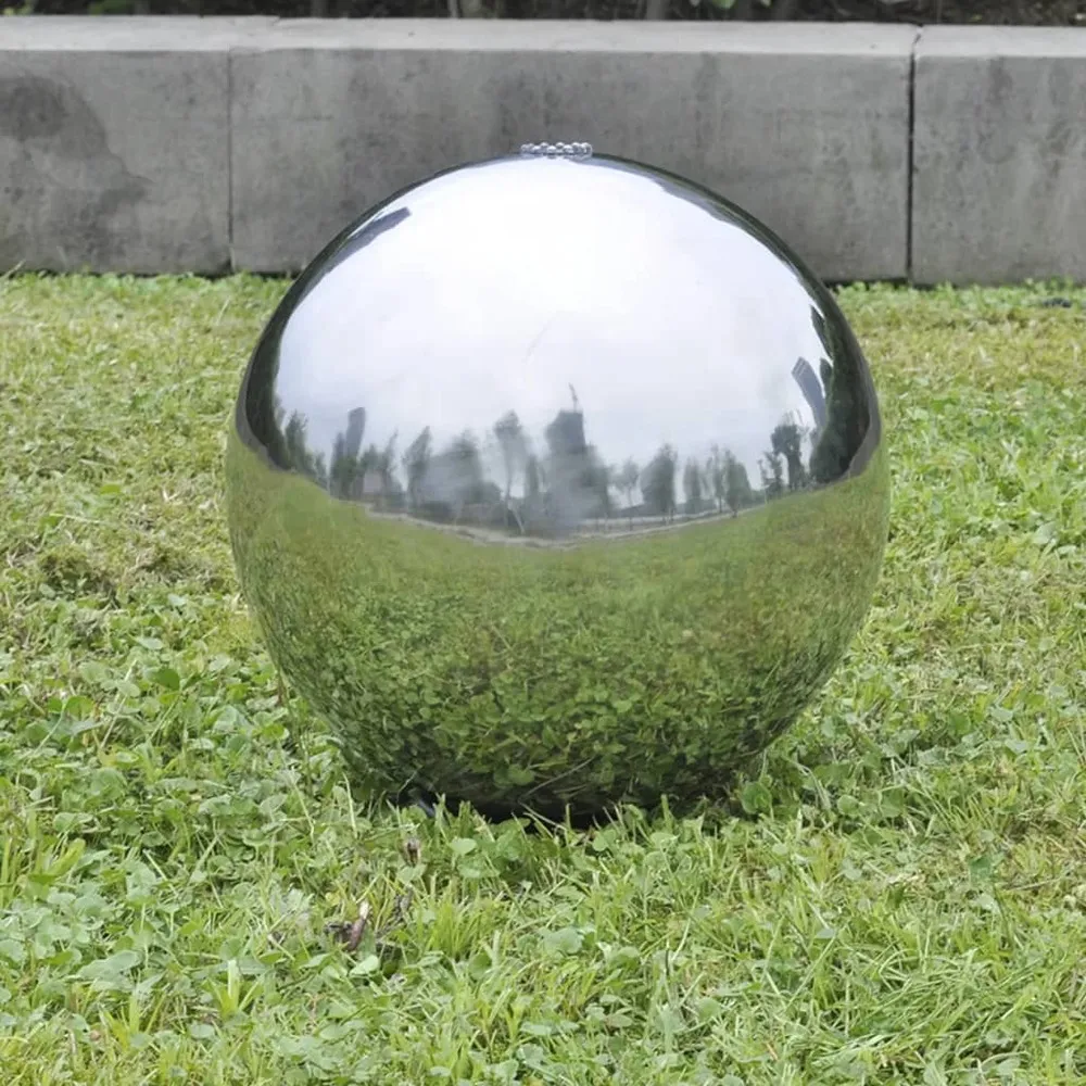 Sphère de fontaine de jardin avec led acier inoxydable 30 cm
