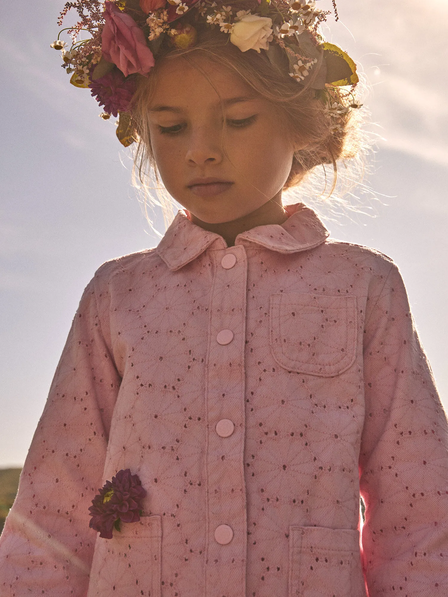 Veste en broderies anglaise